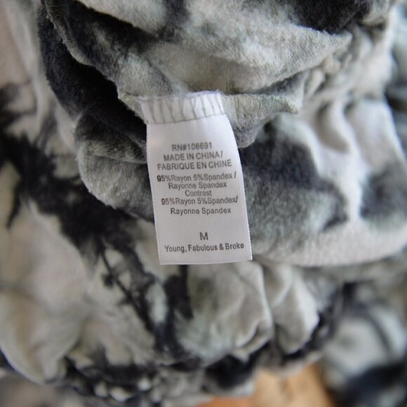 Young Fabulous and Broke Tie Dye Cropped Crewneck Top Sz M - Picture 7 of 7